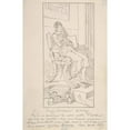 thumbnail image 2 of Louis-Héctor Leroux 17x24 Black Ornate Framed Double Matted Museum Art Print Titled: Vestal Maiden Asleep in a Chair (1879), 2 of 5