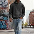 thumbnail image 2 of Men's Pullover Hoodie Classic Fit Long Sleeve Casual Hooded Sweatshirt with Kangaroo Pocket for Everyday Wear Black XL, 2 of 7