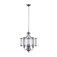 thumbnail image 1 of 4 Light Drum Shade Pendant with Satin Nickel finish, 1 of 1