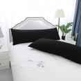 thumbnail image 2 of 2pcs Funda Reforzada de Almohada Suave cojín de Soporte de Microfibra 1800 Cubre Almohada Cuerpo Negro 20 "x60", 2 of 6