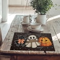 thumbnail image 3 of Halloween Themed Linen Placemat For Dining Table Kitchen And Living Room Decorative Holiday Dinner Mat Heat Downdraft Table Mat round Plate Mat Set Small Dining Set round Dinning Room Table Setting, 3 of 3