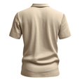 thumbnail image 4 of TANGQIOP T-Shirts for Men Short Sleeve Linen British Style Loose Breathable Collared Neck Polo Shirts Solid Color Quick Dry Loose Khaki M, 4 of 8