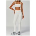 thumbnail image 3 of PISONIC Women's Yoga Outfits 2 Piece High Waisted Leggings with Sports Bra Gym Clothes Sets, 3 of 6