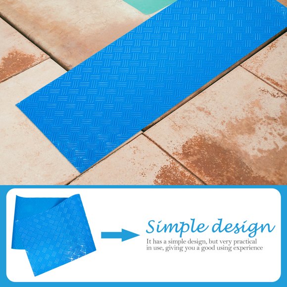 LOLIPPYY PVC Swimming Pool Ladder Pad Blue Non Slip Mat Cushioned Protective Pool Step