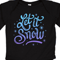 thumbnail image 4 of Inktastic Winter Let It Snow Lettering in Blue with Snowflakes Boys or Girls Long Sleeve Baby Bodysuit, 4 of 5