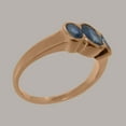 thumbnail image 3 of LBG British Made 9k Rose Gold ring with Natural Sapphire Womens Engagement Ring - 33 size options - Size 11, 3 of 6