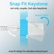 thumbnail image 3 of Acoplador Keystone Sokqovt CAT6 RJ45 (paquete de 24) blanco, 3 of 7