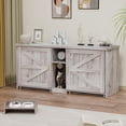 thumbnail image 4 of PAKASEPT TV Stand for TVs Up to 65", TV Console with Litter Box Enclosures for 2 Box, Litter Box Enclosures Furniture & Television Stands for Living Room, 58 Inch (Grey), 4 of 14