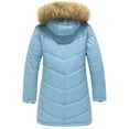 thumbnail image 2 of WenVen Girl's Winter Jacket Windproof Puffer Jacket Outerwear Coat Blue 8Y, 2 of 8