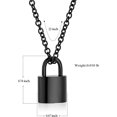 thumbnail image 3 of Padlock Cremation Jewelry Urn Necklaces for Ashes for Women Men Stainless Steel Mini Padlock Urn Pendant Ash Holder Keepsake Memorial Gifts, 3 of 7