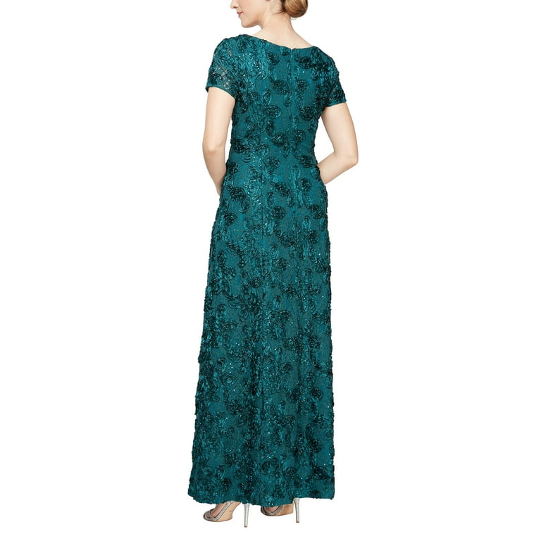 Alex Evenings Rosette Long Mother of the Bride Dress, Women's - Walmart.com