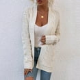 thumbnail image 2 of Idoravan Oversized Cardigans for Women Fashion Women Casual Long Sleeve V-Neck Solid Sweater Ladies Tops Coat, 2 of 6