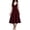 Wine, variant on Corduroy Dress Women V Neck Overall Dress Button Strap A-line Flowy Midi Pinafore Dress Vintage Casual Winter Jumper Dress with Pockets Navy XL