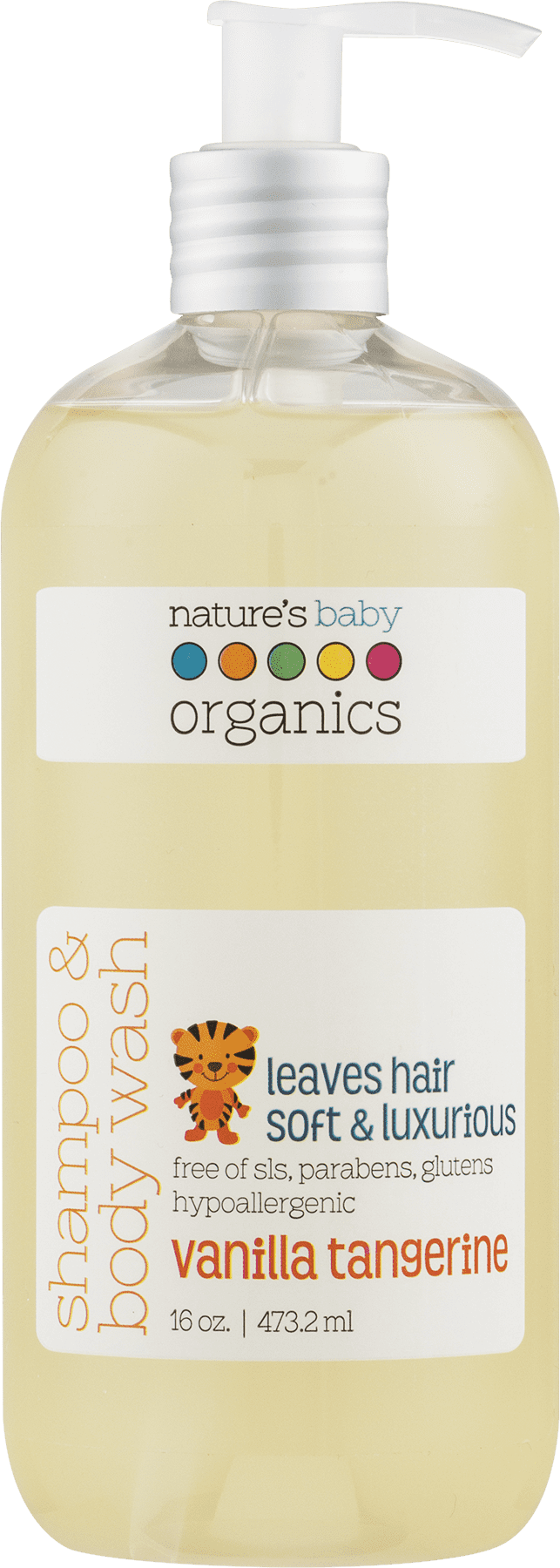 Natures Baby Organics 0752436 Shampoo & Body Wash, Vanilla Tangerine