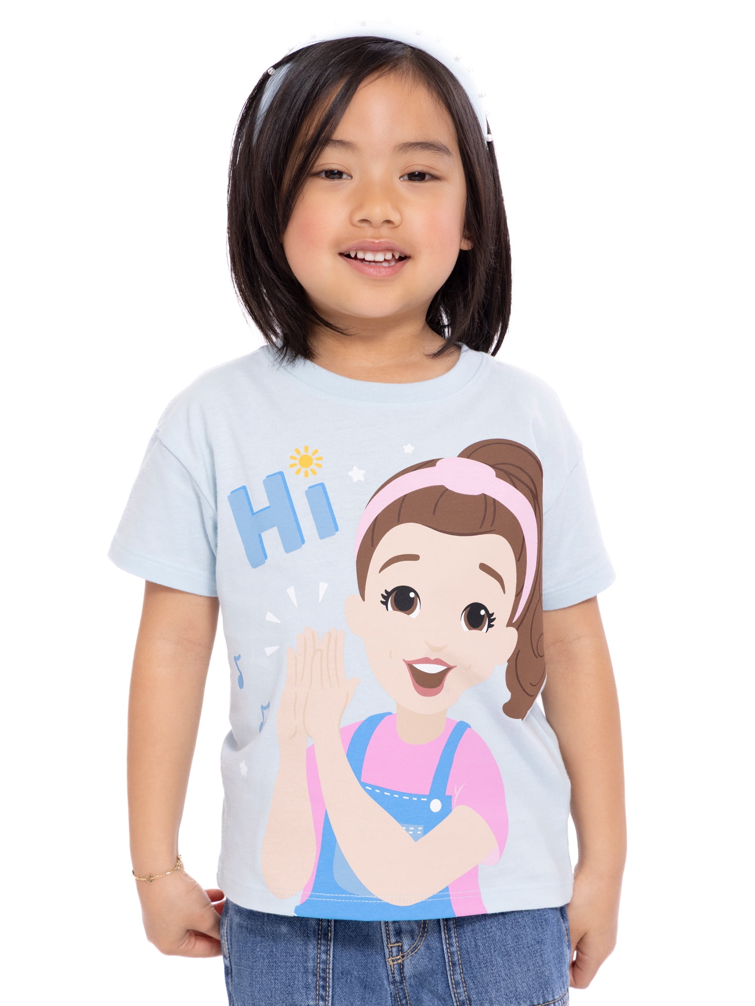 Ms. Rachel Toddler Graphic Crewneck Tee with Short Sleeves, Sizes 12M-5T