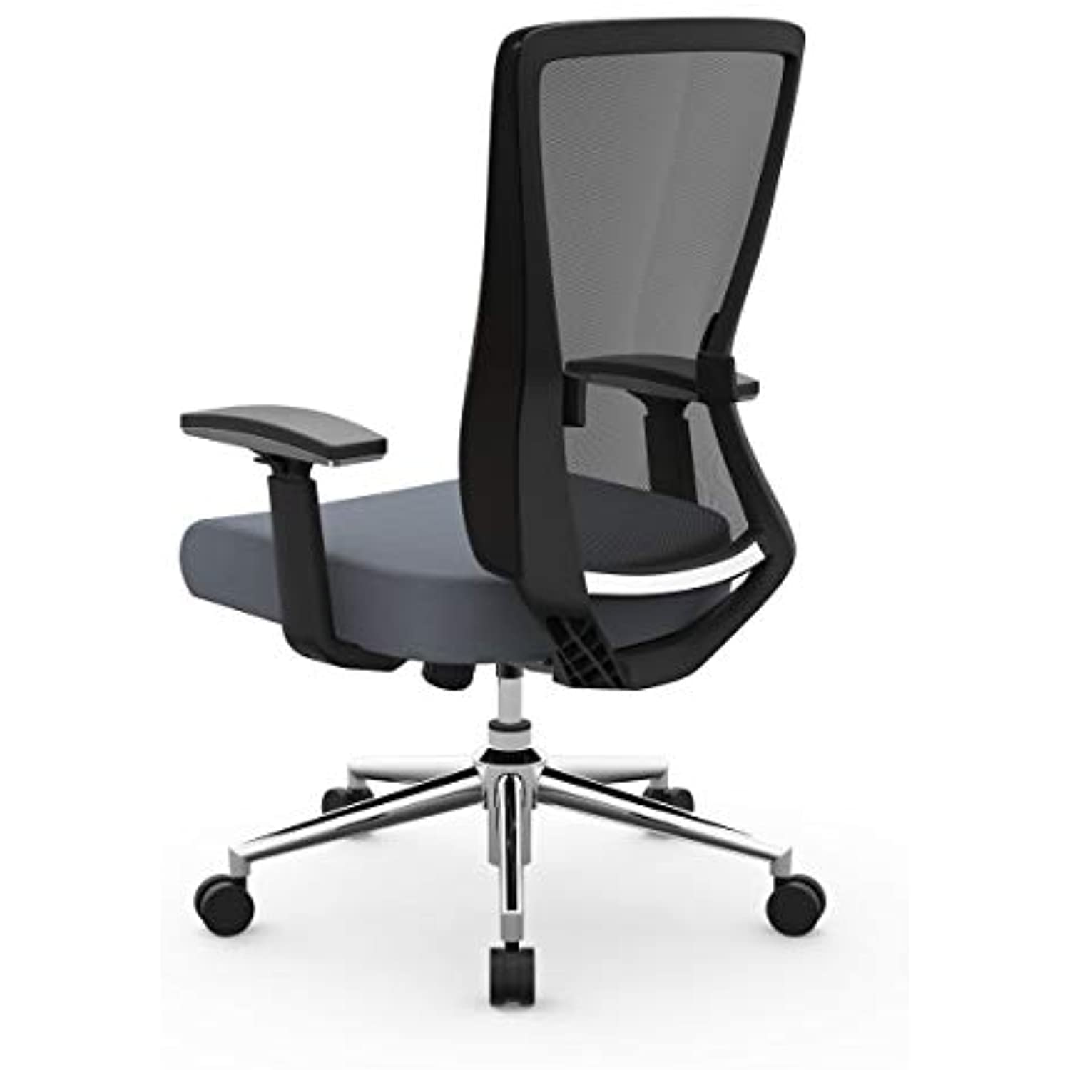 Realspace Levari Faux Leather Mid-Back Task Chair, Gray/Black - image 4 of 8