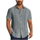 thumbnail image 2 of Blusa y camisa de manga corta con cuello vuelto Camisa casual para hombre Camisa de bolos vintage de manga corta Camisas de verano de playa cubana Camisa con botones Blusa para hombre Poliéster, 2 of 6