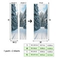 thumbnail image 2 of Christmas Wall Stickers Modern Art 3D Door Sticker, Peel and Stick Vinyl Door Mural Decals for Home Decor, 2 Pcs Set,SP-F129,L(45x200cmx2Pcs), 2 of 15