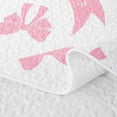 thumbnail image 5 of Erosebridal Girly Pink Bow Twin Quilt Set, Cute Princess Cartoon Twin Coverlet Set, 2 Pieces, 5 of 7