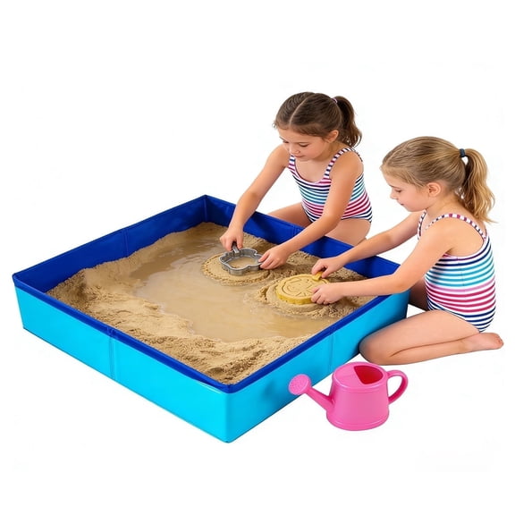SXDY Sandbox Toys for Kids Boys and Girls Sand Table Children's Outdoors Game Beach Toys Holiday Gifts Square Blue