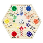 Aggravation Marble Hexagon Double Sided Board Strategy Toy Party Supplies Classic Indoor Gathering Game Child Gift
