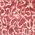 thumbnail image 1 of Ahgly Company Machine Washable Indoor Square Abstract Red Modern Area Rugs, 7' Square, 1 of 4