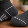 thumbnail image 2 of Grey 6-11 12 Pairs Mens Ankle Athletic Casual Low Cut Short Socks, 2 of 6
