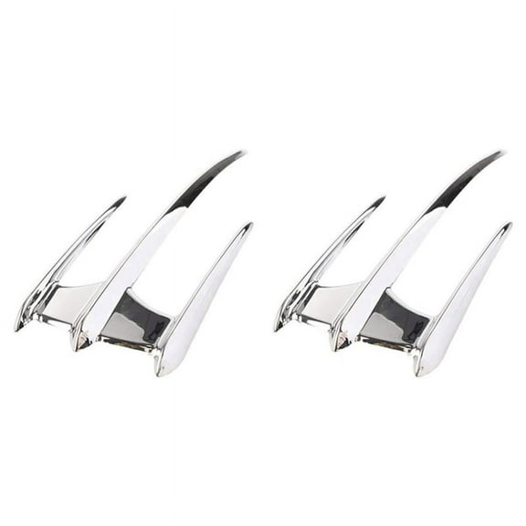 2X Motorcycle Front Accent Decoration Trim for Goldwing GL1800 F6B VTX1300 VTX1800,2 x Front Fender Decor Trim,silver