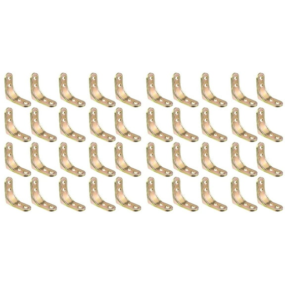 40 Pcs Shelves Corner Brace Joint Fastener Cabinet Angle Code Right Brackets Wall-mounted Iron