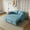 Blue, variant on Sofa Showcase: 54" Velvet Blue Sofa Bed, a Dual-Purpose Living Room Gem with a Retractable Bed Option (Black)