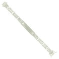 thumbnail image 2 of Sterling Silver Mens Figaro Link Greek Key ID Bracelet Size 8 Inches, 2 of 2