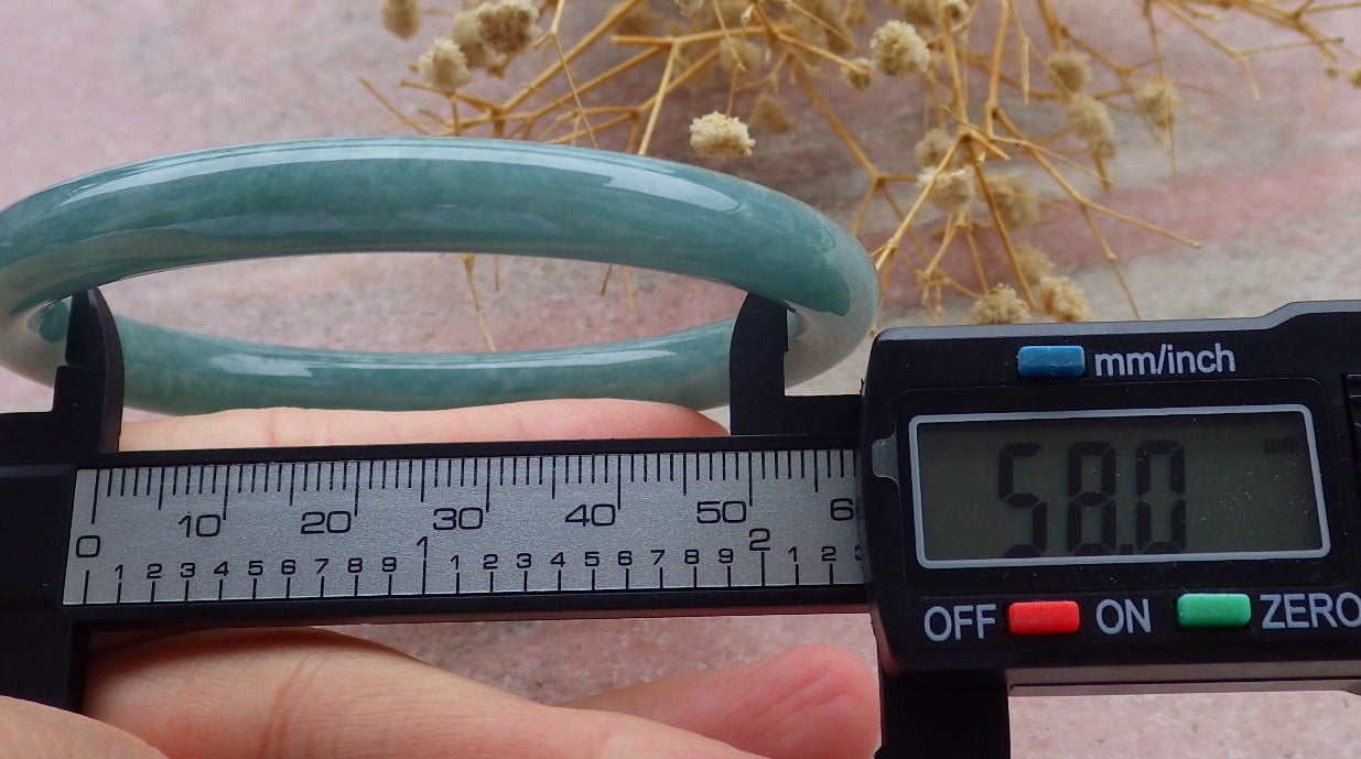 Green Natural A JADE Jadeite Bangle Bracelet 58 mm 684725 TN