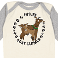 thumbnail image 4 of Inktastic Future Goat Farmer with Cute Goats and Hoof Prints Boys or Girls Long Sleeve Baby Bodysuit, 4 of 5