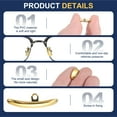 thumbnail image 4 of Eyeglass Nose Pad Thickness Anti-Slip Glasses Nose Grips for Plastic Frames Gold, 4 of 7