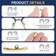 thumbnail image 4 of Grosor de almohadillas para nariz de gafas antideslizantes para monturas de plástico en color dorado, 4 of 7