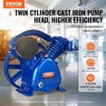 thumbnail image 2 of Air Compressor Pump Head 5.5HP 5.75CFM @ 90PSI 2-Cylinder Piston Pump Head, 2 of 7