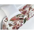 thumbnail image 3 of Floral Design Bed Runner, Colorful Dreamy Silhouettes of Tropical Flowers with Leaves, Decorative Accent Bedding Scarf for Hotels Homes & Guest Rooms, Twin, Dark Coral Cocoa Hot Pink, by Ambesonne, 3 of 3