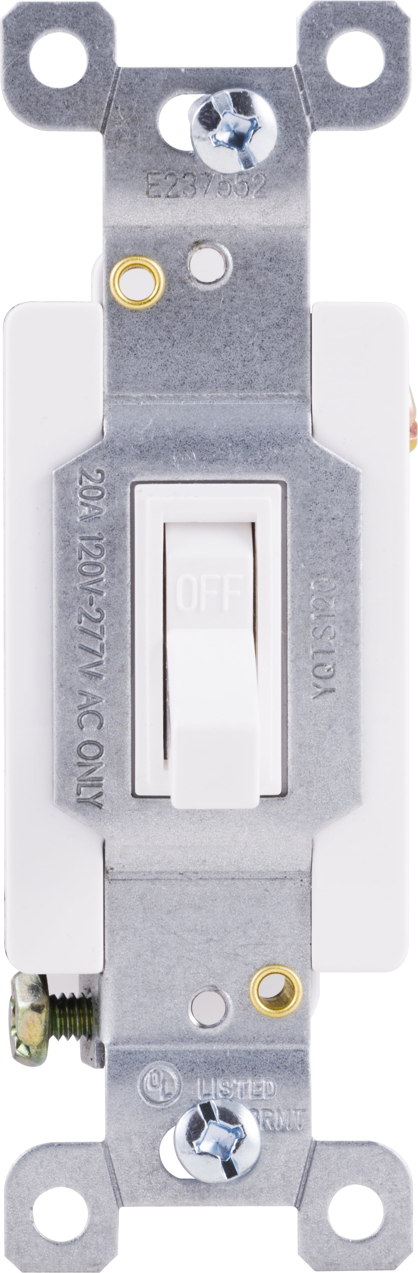 GE UltraPro Heavy-Duty Grounding Toggle Switch- compatible with smart control systems