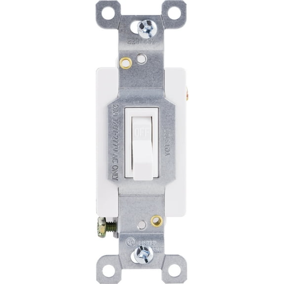 GE UltraPro Heavy-Duty Grounding Toggle Switch, 20 Amps