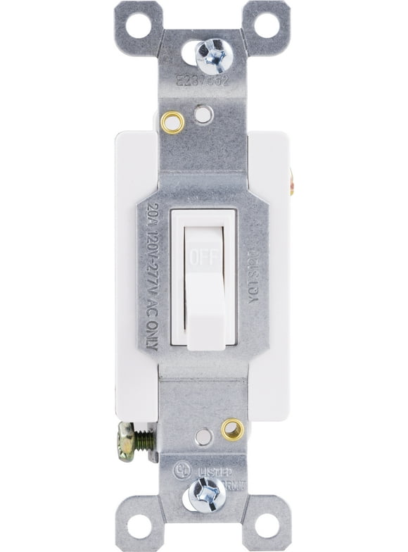 GE UltraPro Heavy-Duty Grounding Toggle Switch, 20A
