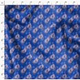 thumbnail image 4 of Soimoi Blue Poly Georgette Fabric Cage & Roses Floral Printed Craft Fabric by the Yard 52 Inch Wide, 4 of 6