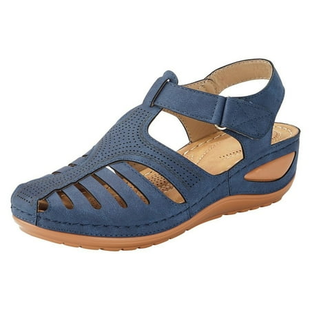 

Woman Summer PU Leather Vintage Sandals Buckle Casual Sewing Women Shoes Female Platform Retro Sandalias PU Leather Vintage Sandals Buckle Sewing Shoes Platform Sandalias Sandalias Woman Blue 38