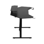 Techni Sport TS911D Gaming Desk with Shelves & Accessory Holder, Black