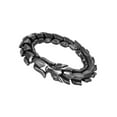 thumbnail image 4 of facefd Gothic Punk Bracelet Titanium Steel Dragon Scale Bangle Black 9.05 inches, 4 of 9