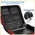 thumbnail image 4 of Zipper Binder with Shoulder Strap 2 inch 3 Ring Waterproof File Folder Organizer Bag 500 Sheet Romantic Red Roses in Rows, 4 of 8