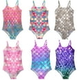 thumbnail image 3 of WOLLED Kids Girls Swimsuits Toddler One-Piece Bathing Suits Summer Beach Sport Halter Swimwear for 5-12 Years Old, 3 of 11