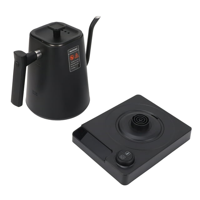 Gooseneck Electric Kettle Temperature Control 304 Stainless Steel LED Screen Pour Over Coffee Kettle Matte Black 1200W