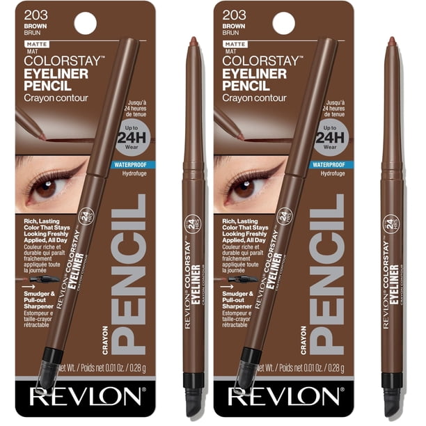 Delineador en Lápiz Waterproof REVLON ColorStay Marrón Paquete de 2