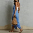 thumbnail image 4 of Sentmoon Robe Maxi à Bretelles Spaghetti Robes pour Invitée de Mariage 2026 Été Couleur Unie Sans Manches Col en V Respirante Coupe Régulière Robes d'Été pour Femmes Basique pour Sorties et Fêtes P-3TG, 4 of 7