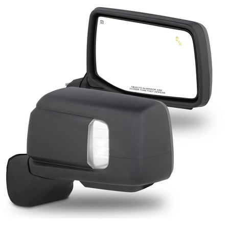 AKKON - Fits 2019-2022 GMC Sierra 1500 Power Glass Heated Manual Folding Towing Black Mirror Pair w/ Temerature Sensor